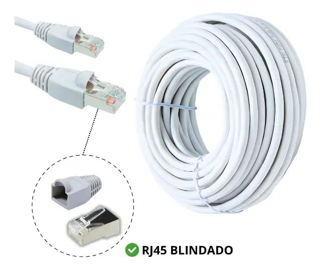 Cabo Internet Cat6 Alta Velocidade 5 Metros Cat 6 Rj45 - Foto 3