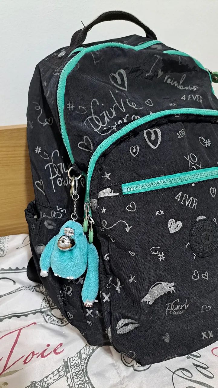 Mochila Kipling Preta 27l Linda!!!