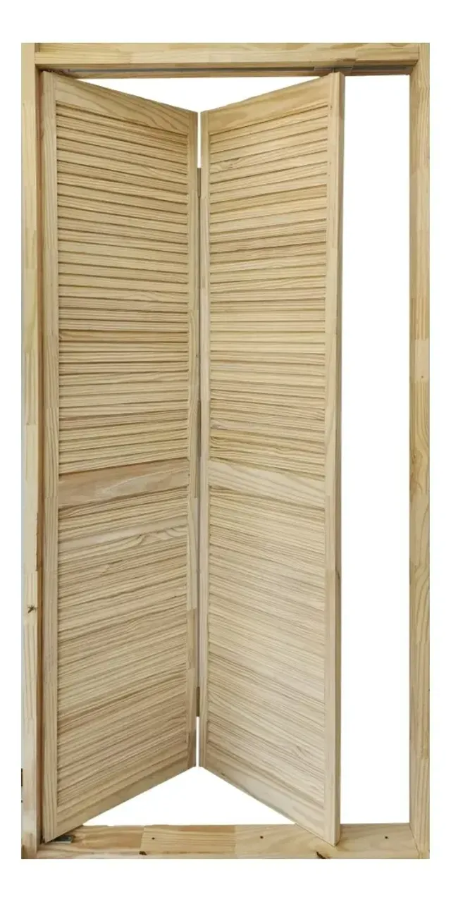Porta Camarão Correr De Madeira 2,15x78,2 Veneziana Completo