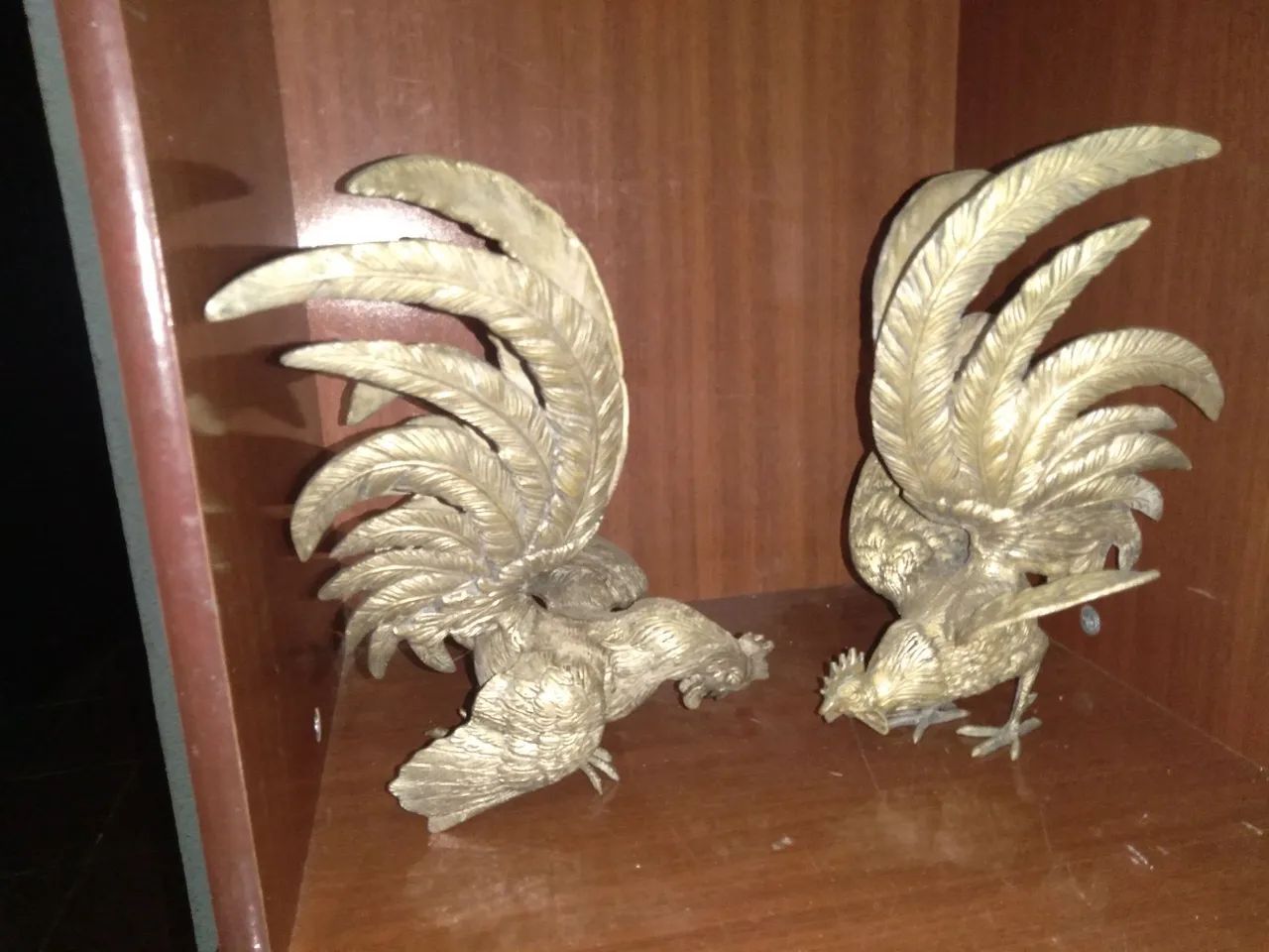 Par de Galos em Bronze - Foto 2