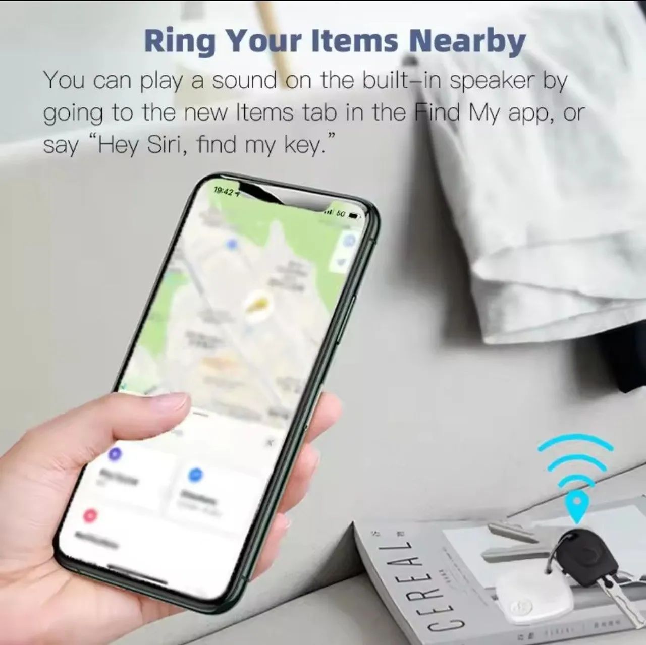 Rastreador GPS para Apple Find My branco novo - Foto 2