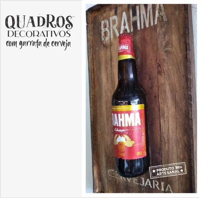"Quadro Decorativo com Garrafa de Cerveja - Estilo e Originalidade para sua Parede - Foto 3