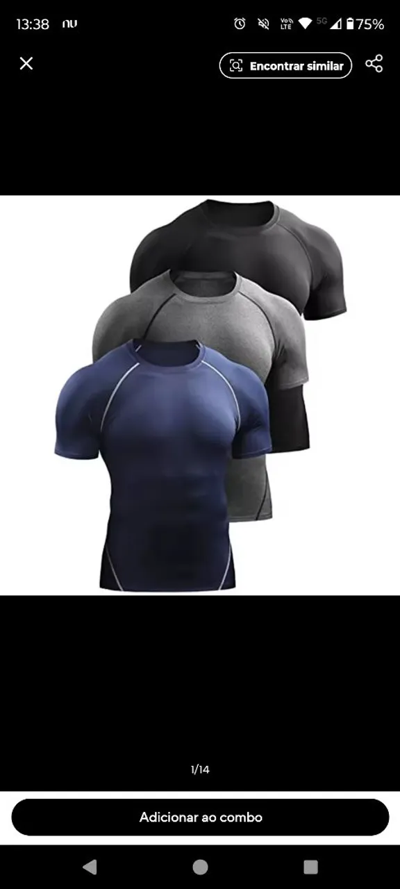 Camisas de compressão esportiva - Rashguard manga curta.
