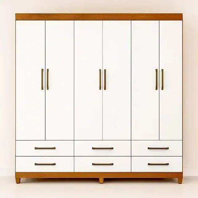 Guarda Roupa Dallas Cinamomo/Branco (PRODUTO DE OFERTA)*