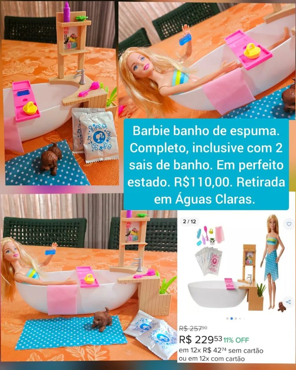 Vendo Barbie Banho de Espuma  - Foto 4
