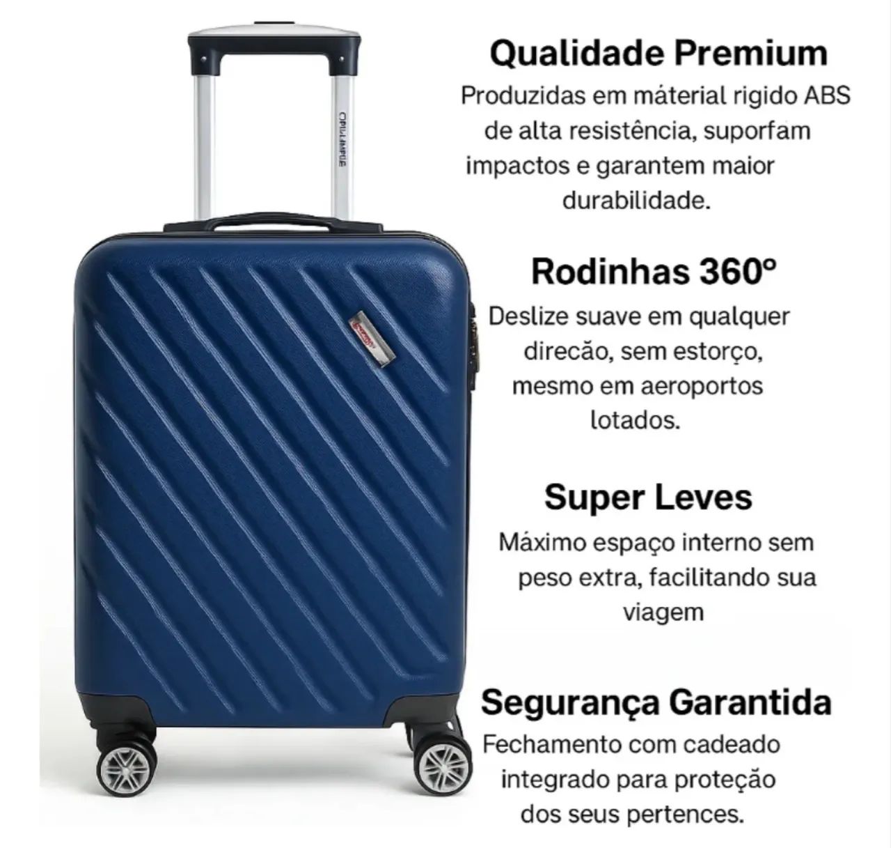 Mala de Viagem Premium com Rodinhas 360º - Super Leve e Resistente! - Foto 3