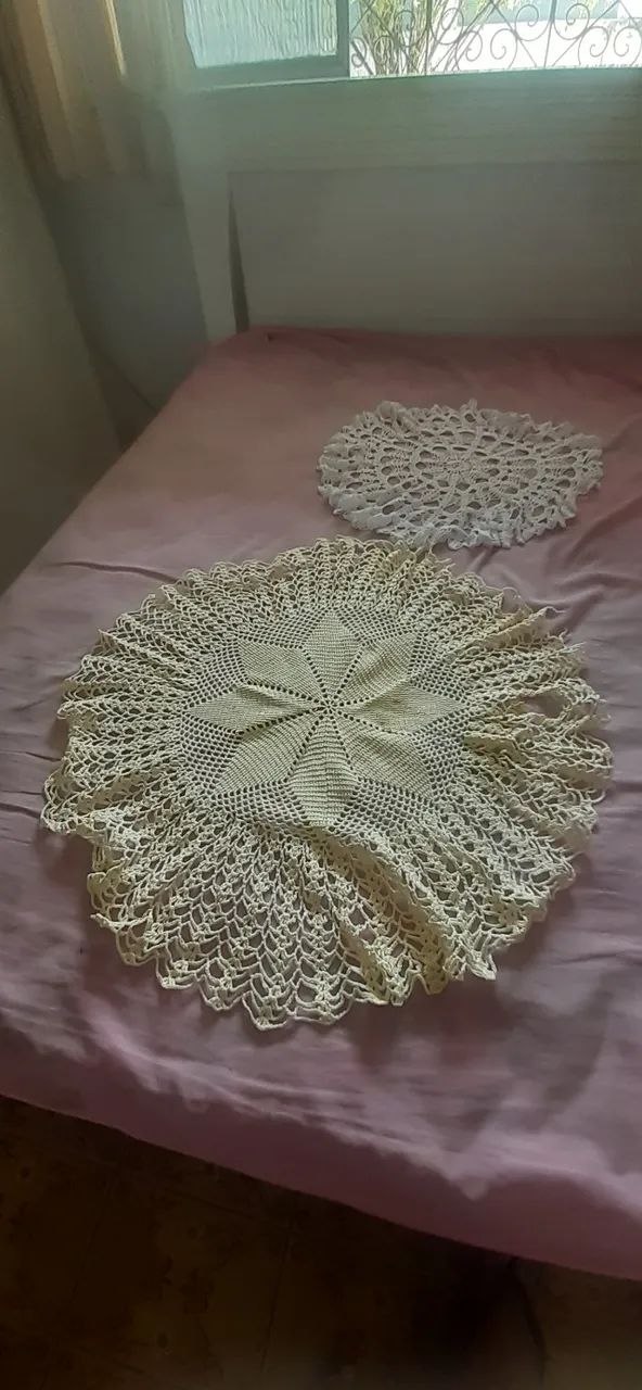toalhas  de  mesa de crochê - Foto 2