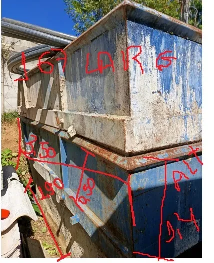 Caçamba entulhos 7m3 reforçada