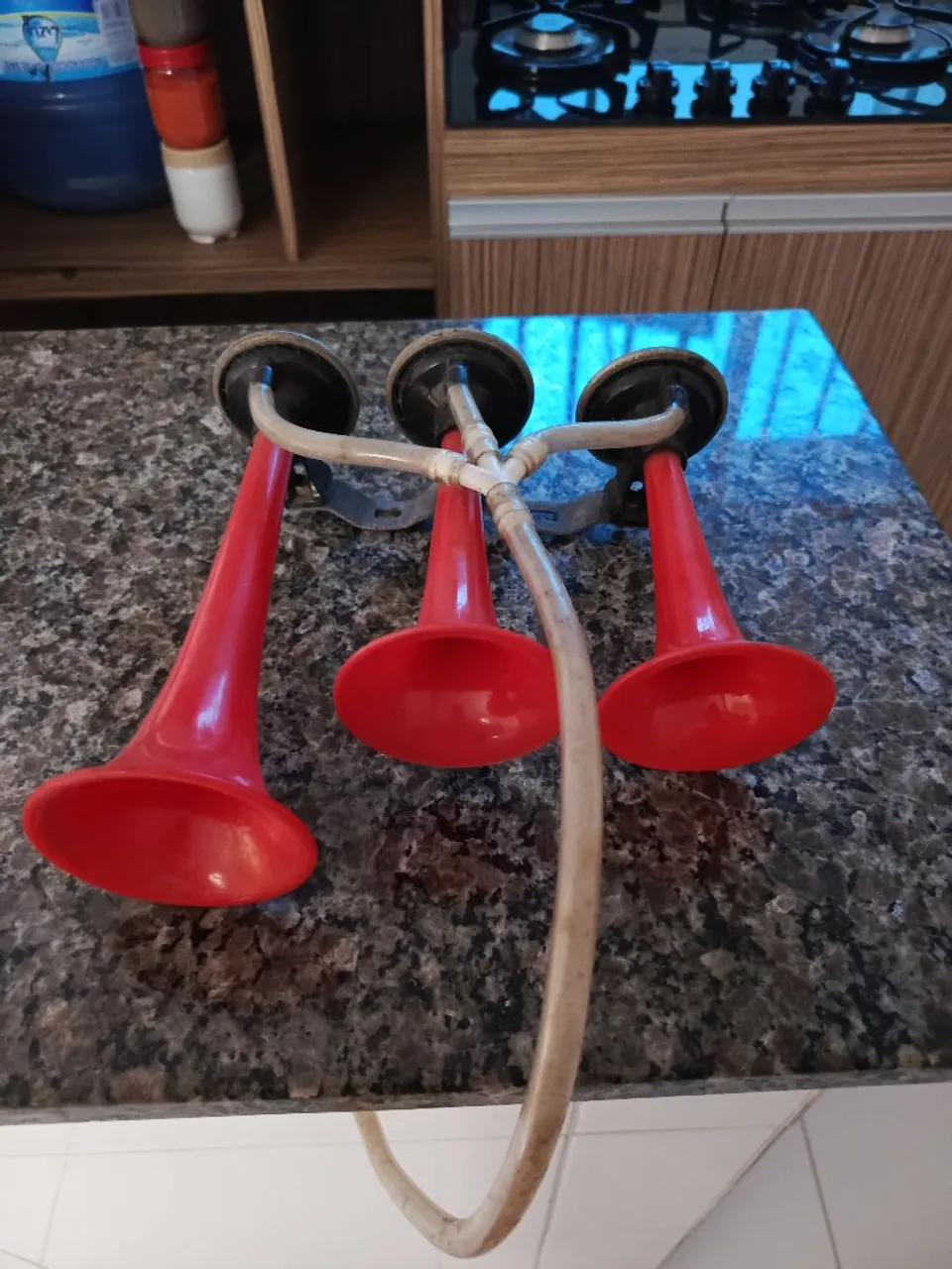 Trio de Buzinas a Ar Cromadas - Caminhões e Veículos