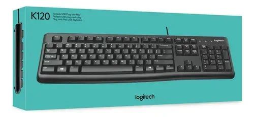 Teclado Com Fio USB Logitech K120 Novo
