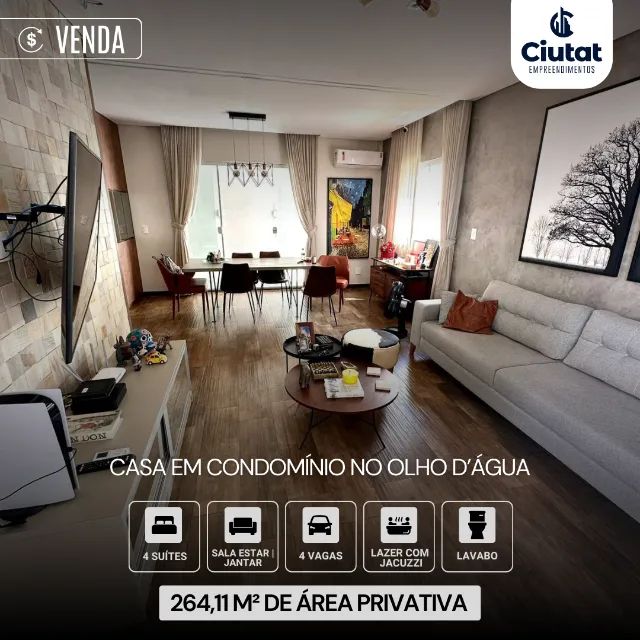 Vendo Casa em Condomínio no Olho D'Água - Foto 2