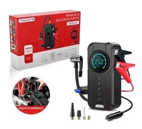 Bomba de Ar Inteligente Portátil Tomate MXB-D001 - 180 PSI, Recarregável e com Luz LED - Foto 6