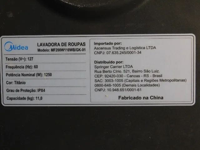 Lavadora de Roupas 127V - MF200W110WB (Retirada de Peça) - Foto 4