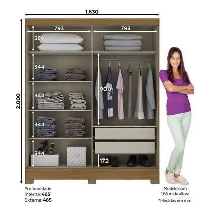 GUARDA ROUPAS COM ESPELHO - Foto 2