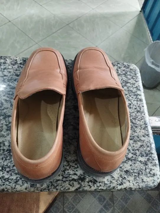 Sapatos de Couro Marrom Sergio - Foto 3