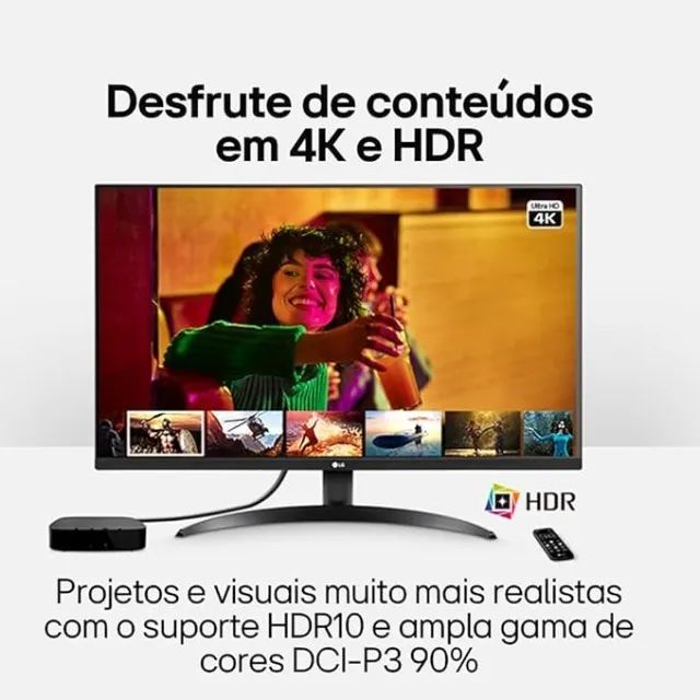Monitor Led 32", 060Hz, 4Ms, Lg 32Ur500-B, Va, 4K, Dp, Hdmi, Alto Falante, Vesa, Preto - Foto 5