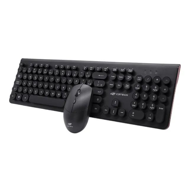 Kit Mouse e Teclado s/ Fio - C3Tech - K-W80BK - NOVO - Foto 3