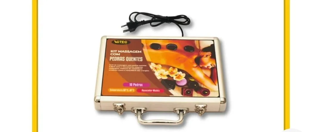 ?KIT PEDRAS QUENTES COM MALETA AQUECEDORA PARA MASSAGEM?