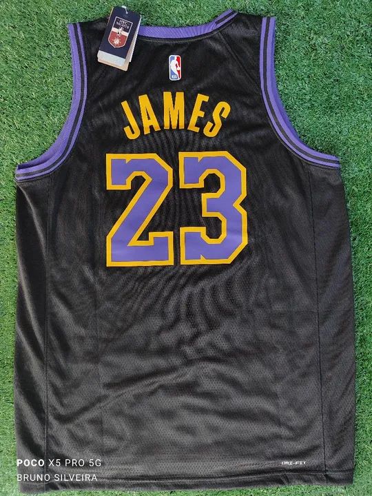 Camiseta Los Angeles Lakers LeBron James 23 - Tamanho GG Pronta Entrega  - Foto 6