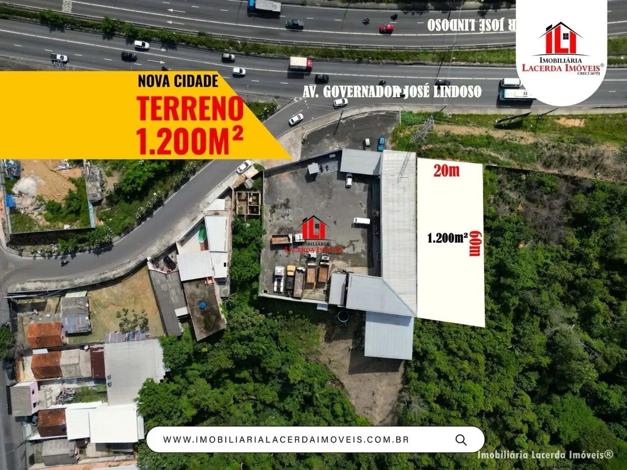 Terreno com 1.200m² em Manaus Terreno comercial ou residencial na Av. Gov. José Lindoso