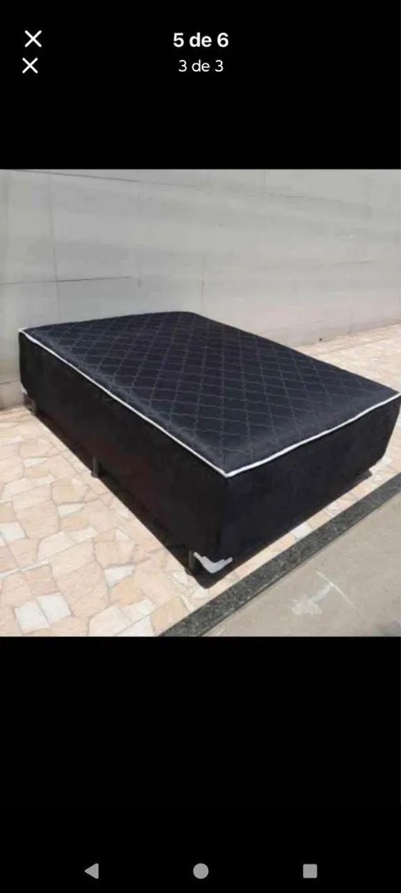 Base Box Casal Black com Design Moderno