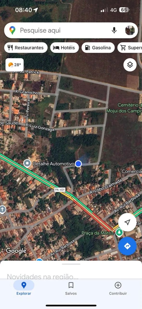 Terreno Mojui dos Campos na área Central