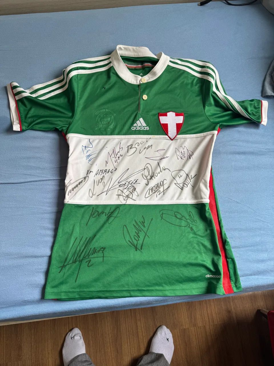 Camiseta do Palmeiras autografada 