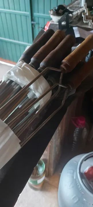 Espeto antigo de inox