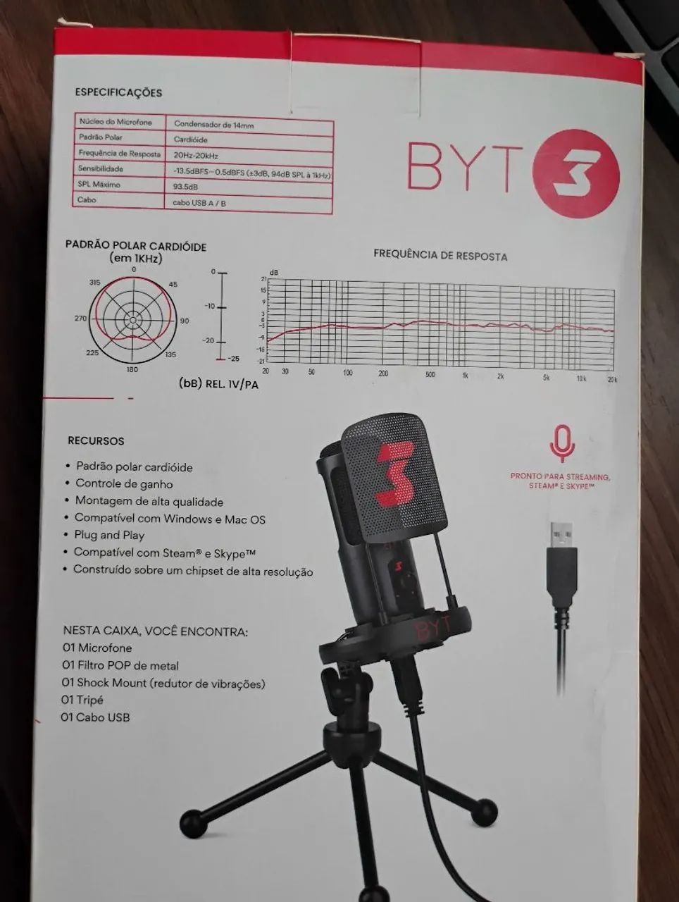 MICROFONE CARDIOIDE BYT - DT3 *Melhor Preço* - Foto 4
