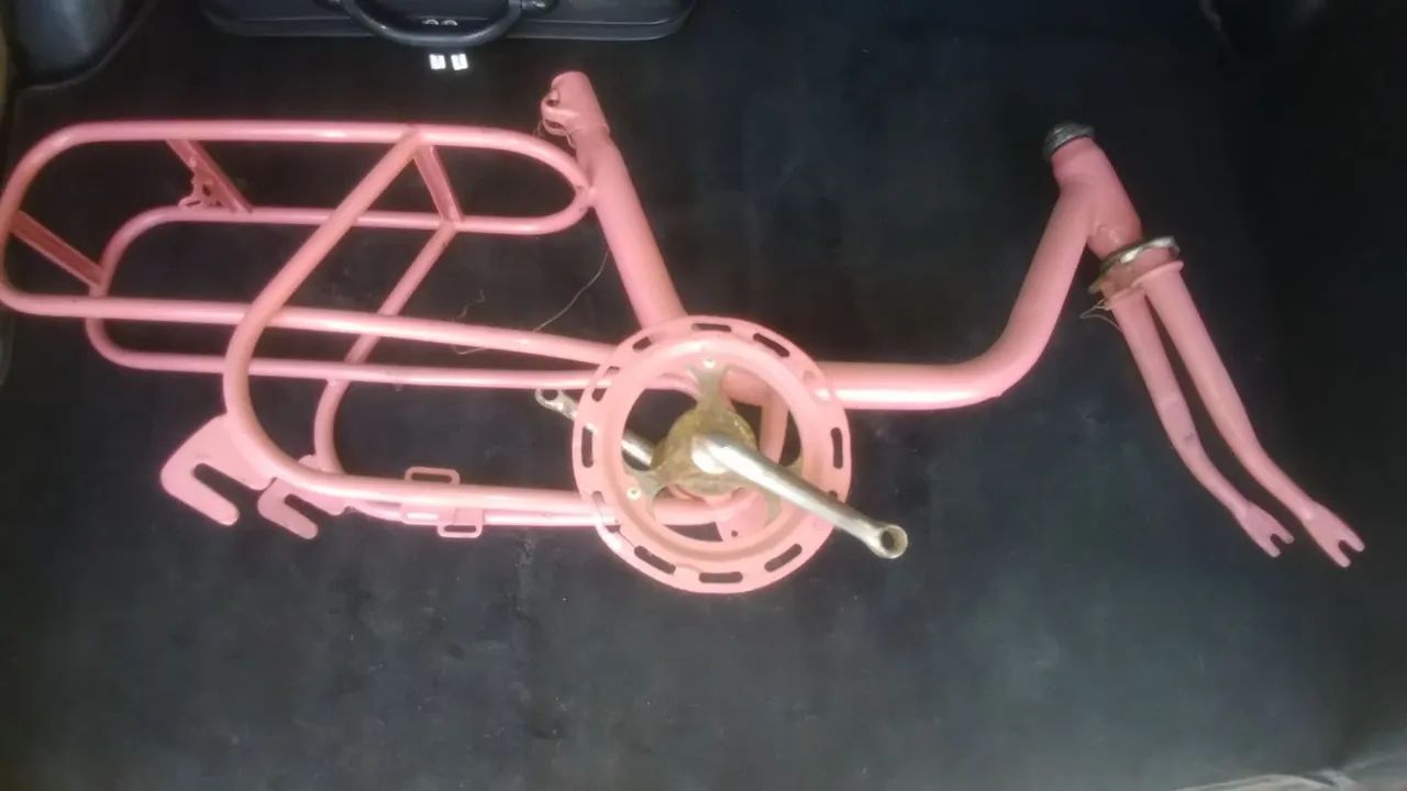 Quadro Monark Monareta aro 14 de Bicicleta Infantil Rosa - Foto 5