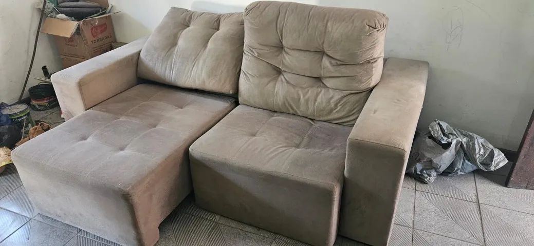 Sofá Marrom Retrátil - Foto 2