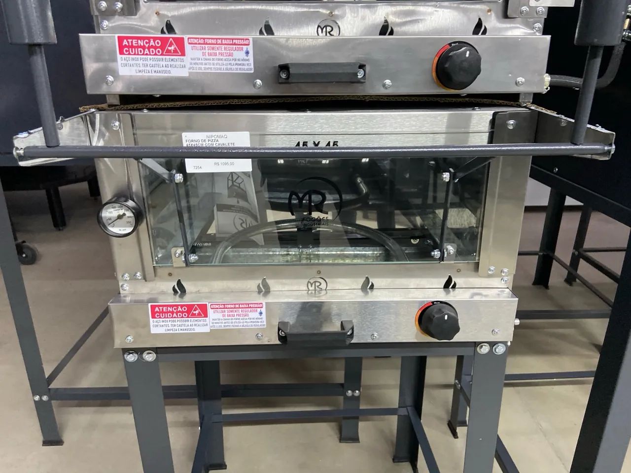 FORNO DE PIZZA 45x45CM COM CAVALETE - MR FOGÕES 