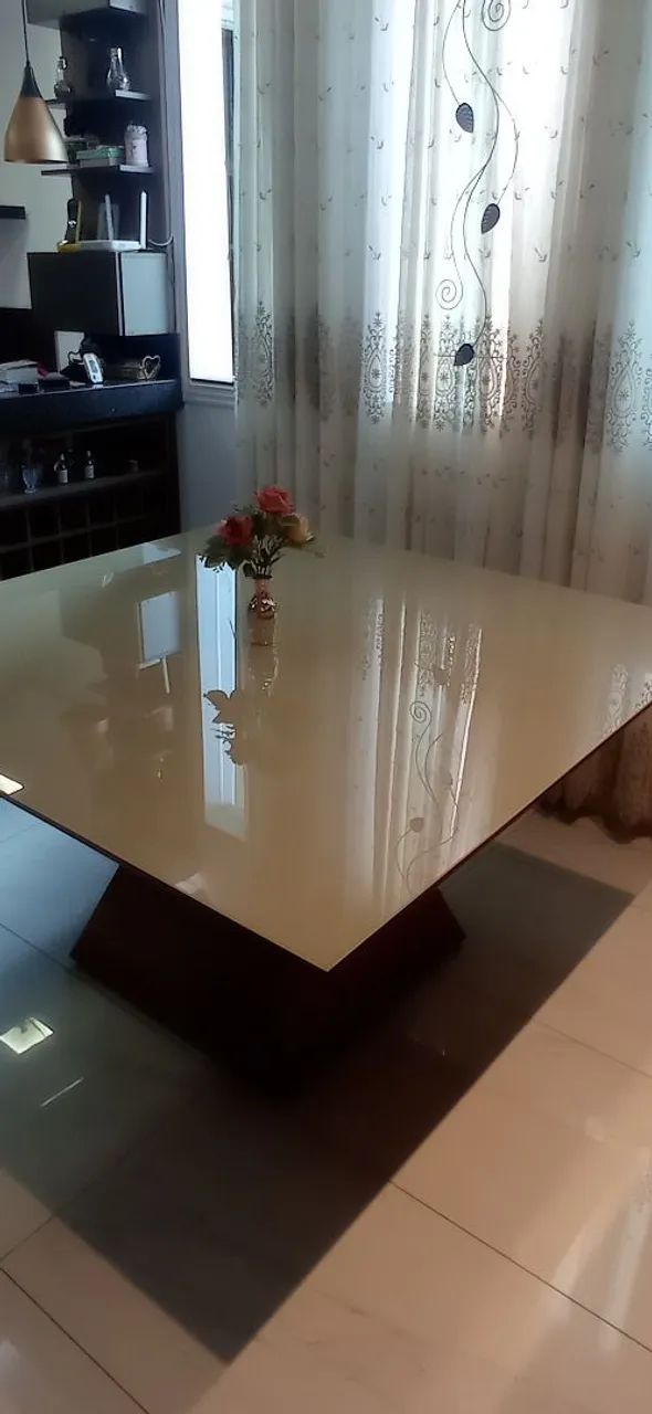 Mesa de Jantar com Tampo de Vidro - Design Moderno - Foto 5