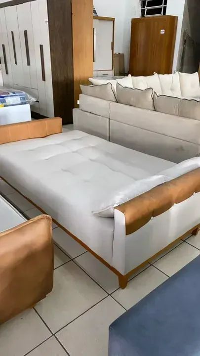 Sofá cama Las vegas aveludado - Foto 3