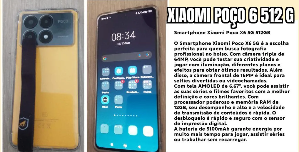 Xiaomi Poco x 6 pro 5 G 512 G
