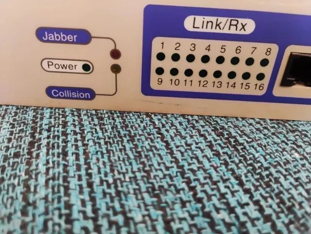 SWITCH 16 PORTAS ETHER-H-16 10 BASE-T ETHERNET HUB SEMINOVO - Foto 3