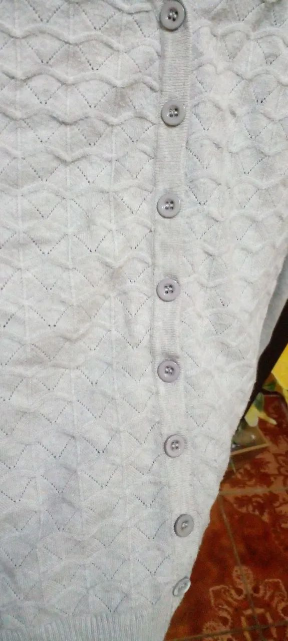 Cardigan Feminino cinza - Foto 2