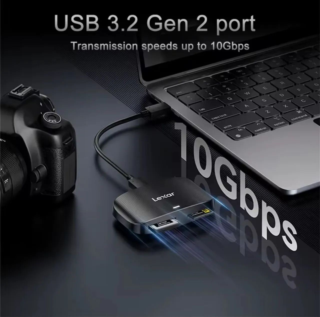 Leitor de cartões Lexar-CF Express Type B & SD, USB 3.2 Gen 2 - Foto 4