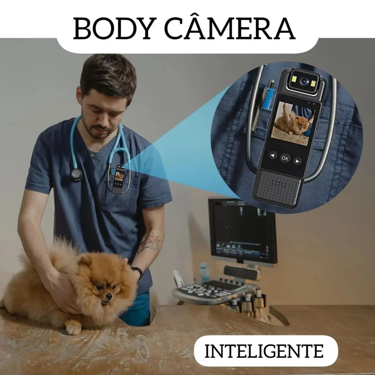 Body Cam Câmera Corporal Full HD 1080P - WIFI - Foto 5