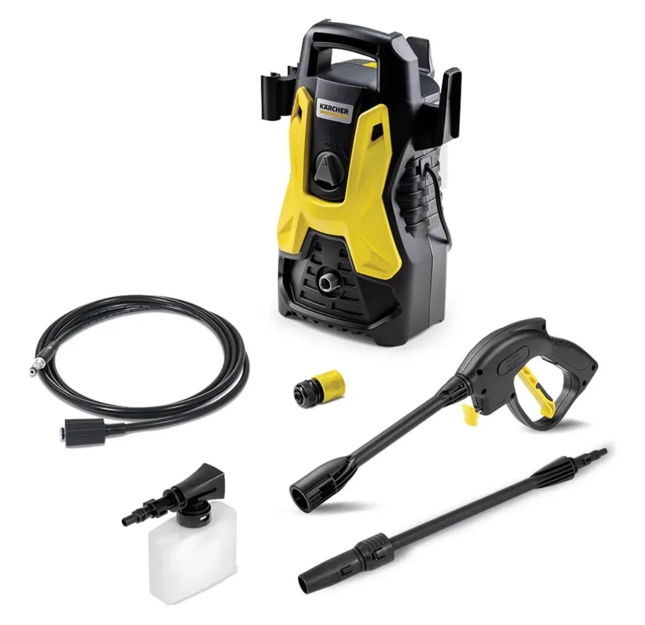 Lavadora de alta pressão Karcher prática black com aplicador de detergente - Foto 3