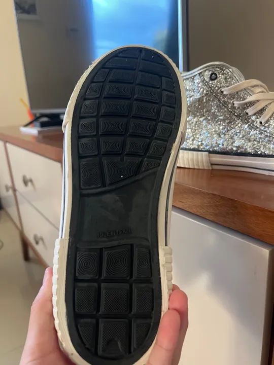 Tênis de Glitter Prata - 38 Santinato  - Foto 2