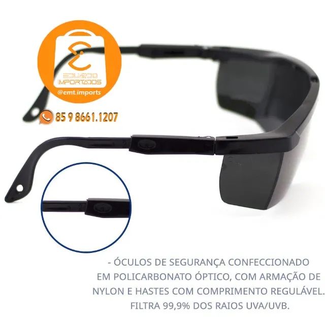 Óculos Segurança Preto BOM-7402 - Foto 2