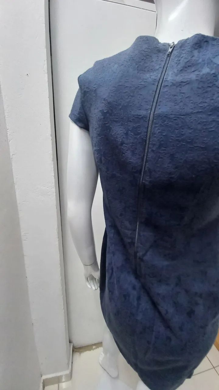 Vestido   azul  marinho  tamanho  p - Foto 5