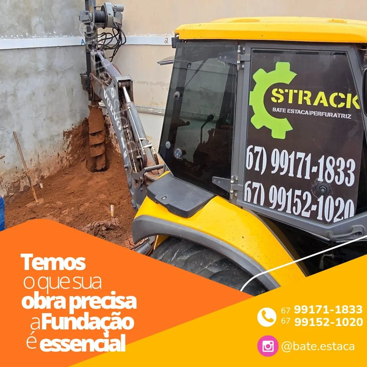 Perfuração de Broca e Bate Estaca