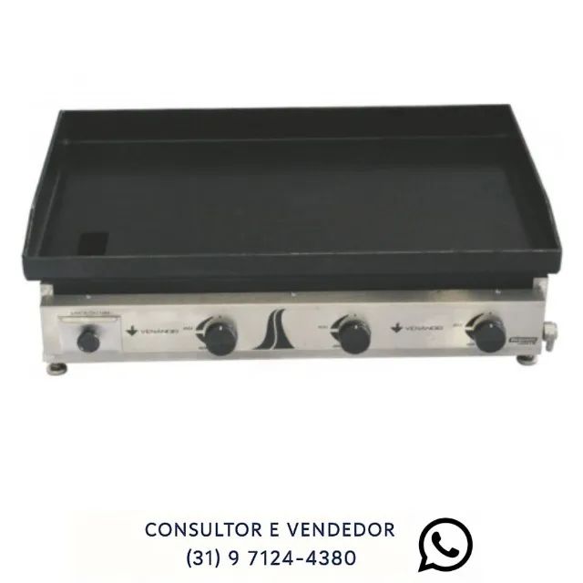 Chapa a Gás para Lanches Venâncio 80 CM