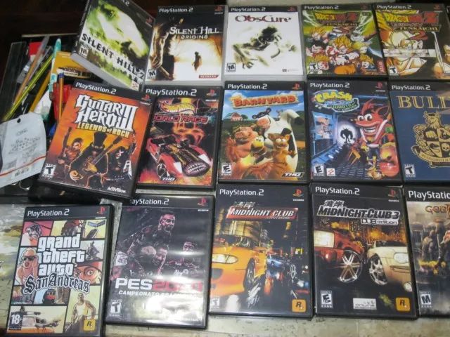 Jogos genericos de ps2 com  estojo box