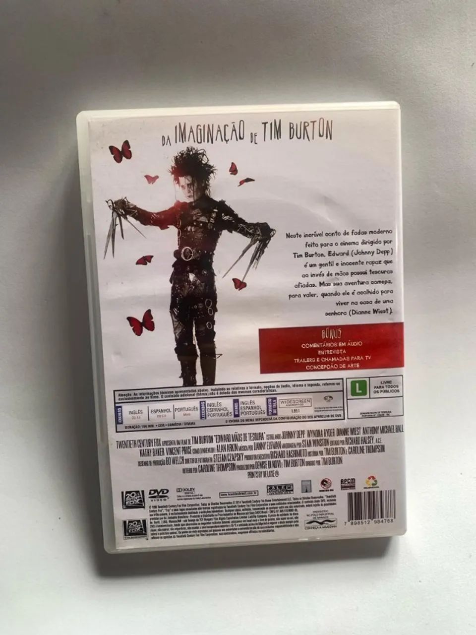 DVD Edward Mãos de Tesoura - Usado - Foto 3