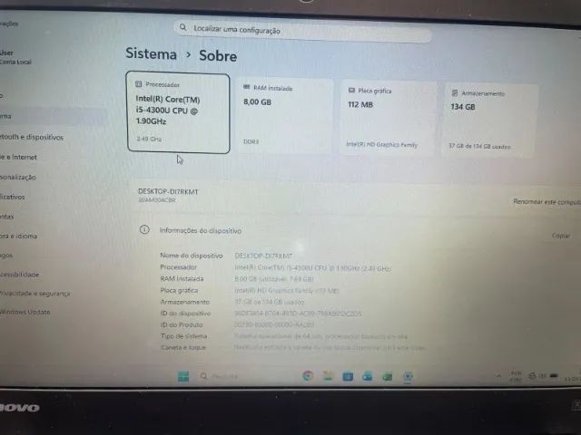 Lenovo ThinkPad X240 i5 8GB RAM SSD 128GB - Notebook - Muito