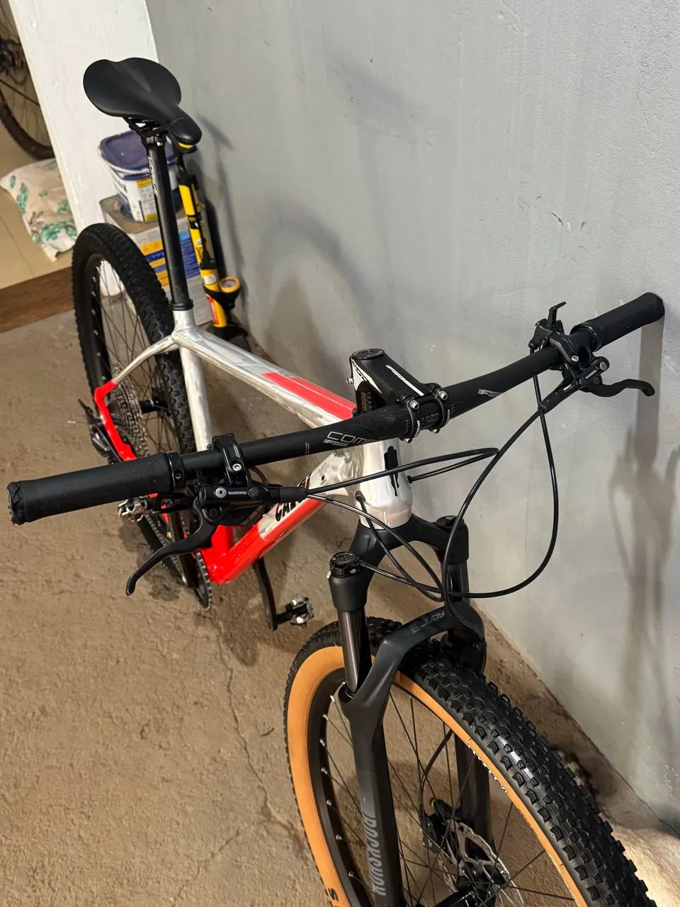 Caloi elite alumínio 2021, tamanho G (19), equipada no Shimano Deore. - Foto 3