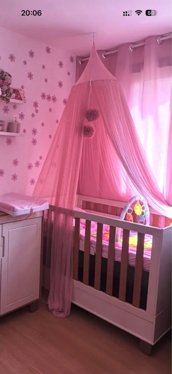 Mosquiteiro rosa baby Store